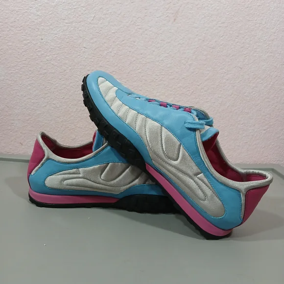 Rare Find **New Nike Lab G Series Quilted Silver, Blue and Pink Sneakers - Picture 10 of 11